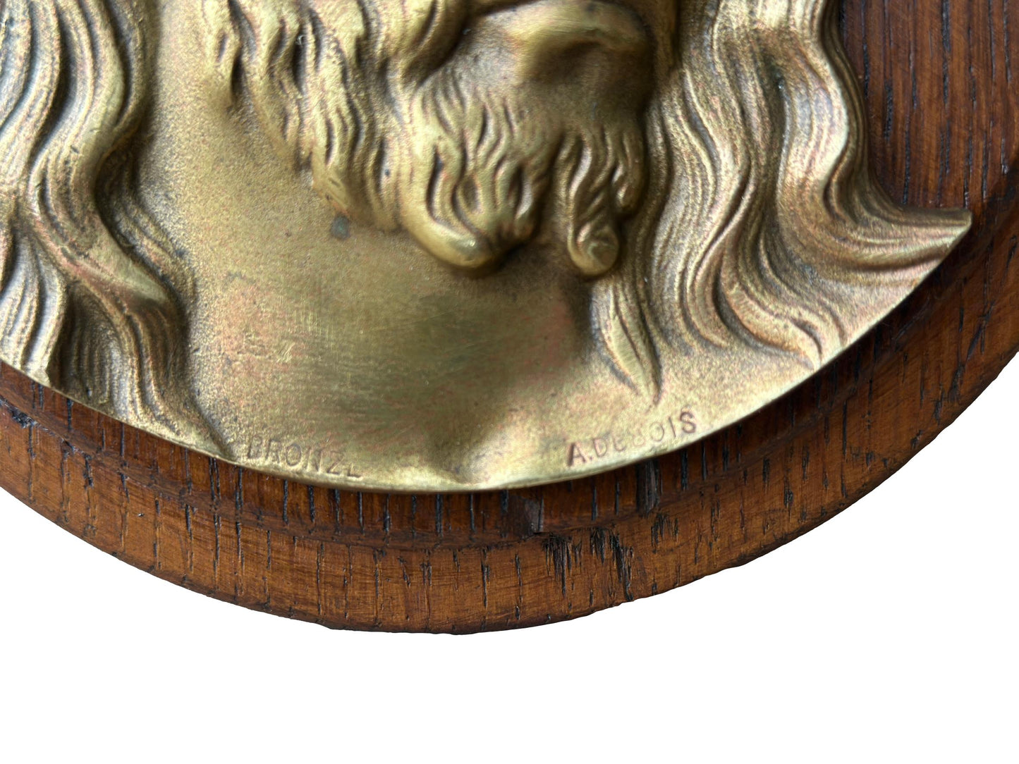 Gilded Bronze Wall Plaque of Holy Face of Jesus Christ