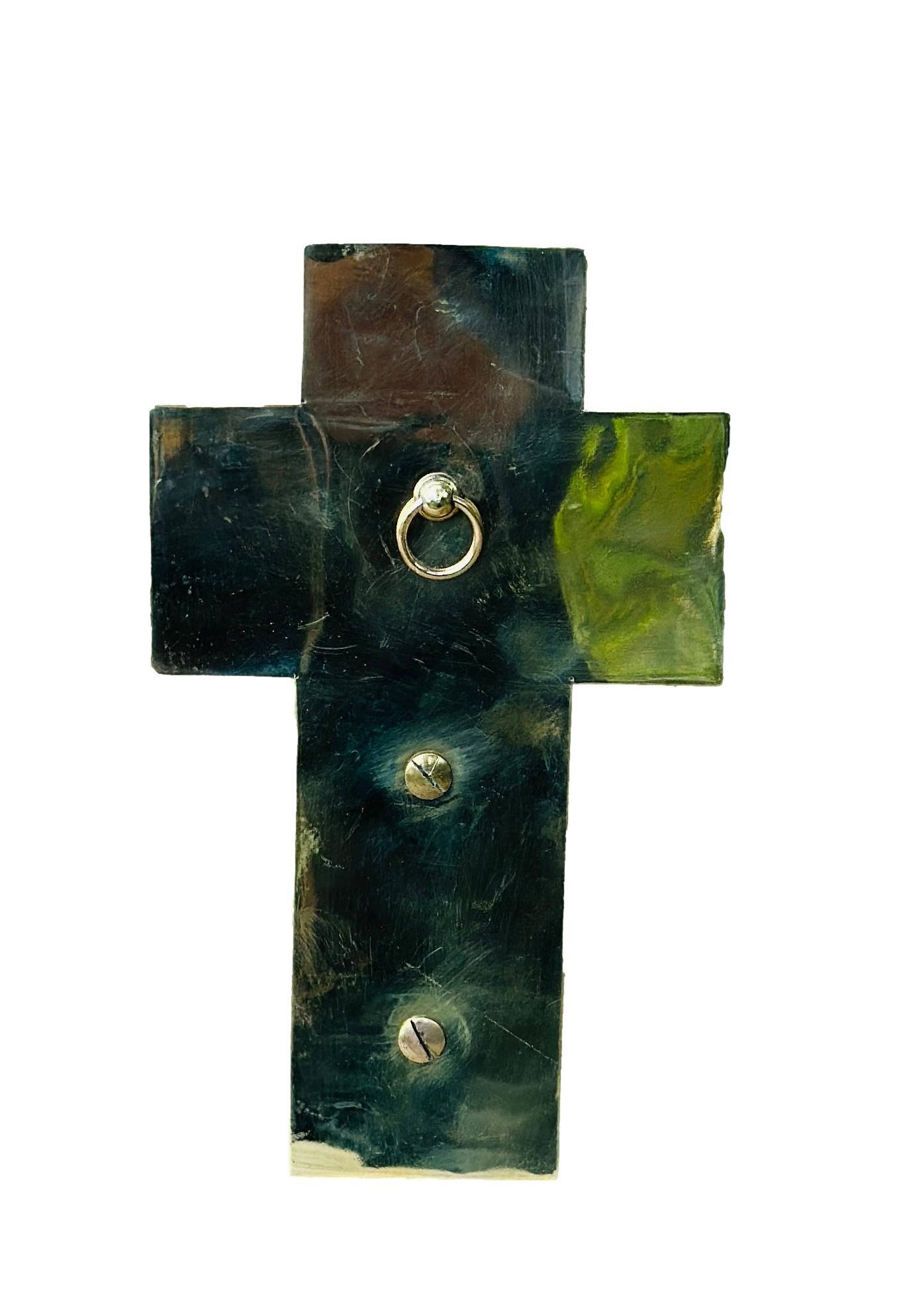 Art Nouveau French green onyx holy water font, featuring elegant, flowing design and intricate craftsmanship, perfect for adding a touch of vintage charm to your religious decor.