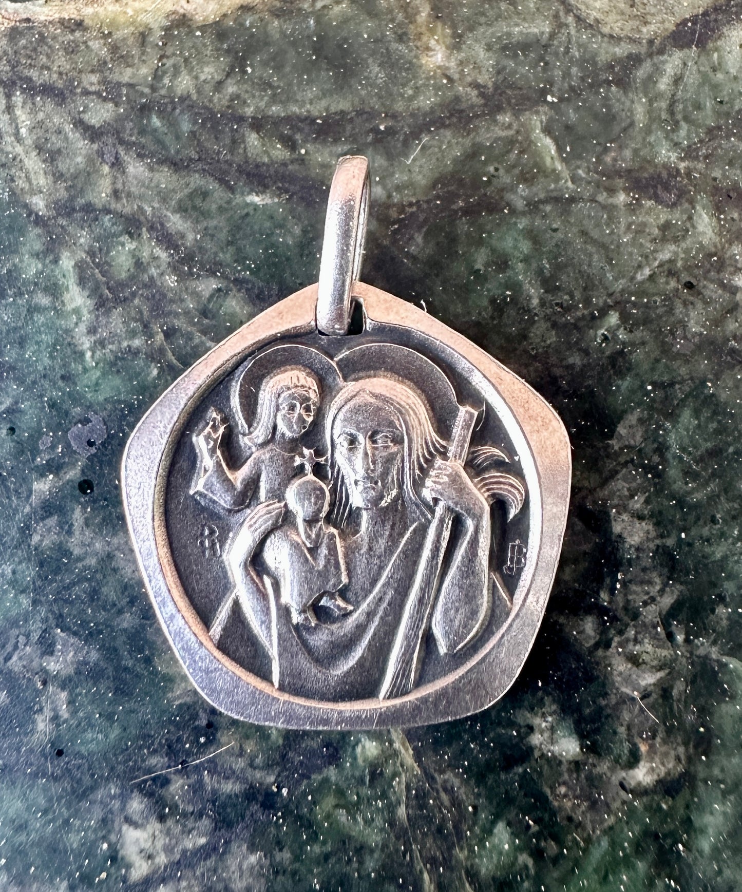 Saint Christopher Sterling Silver Medal Pendant