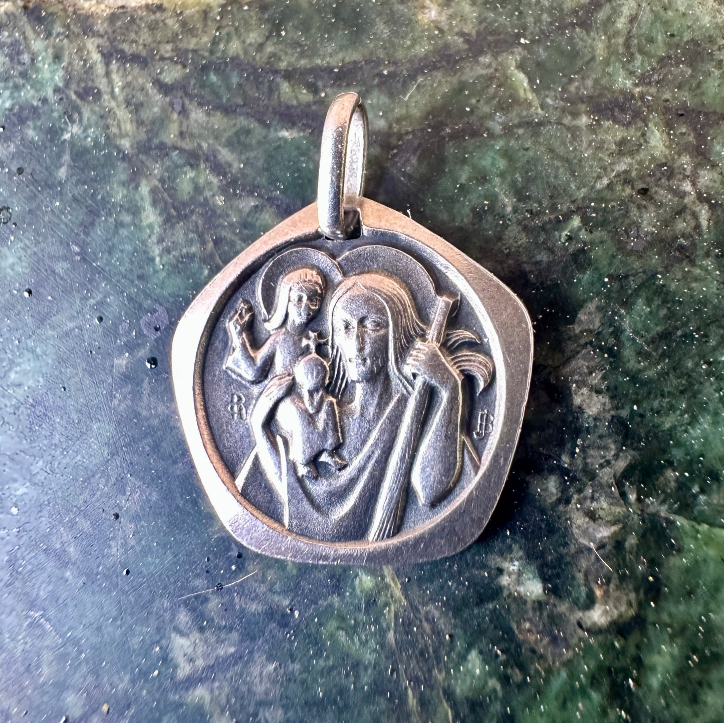 Saint Christopher Sterling Silver Medal Pendant