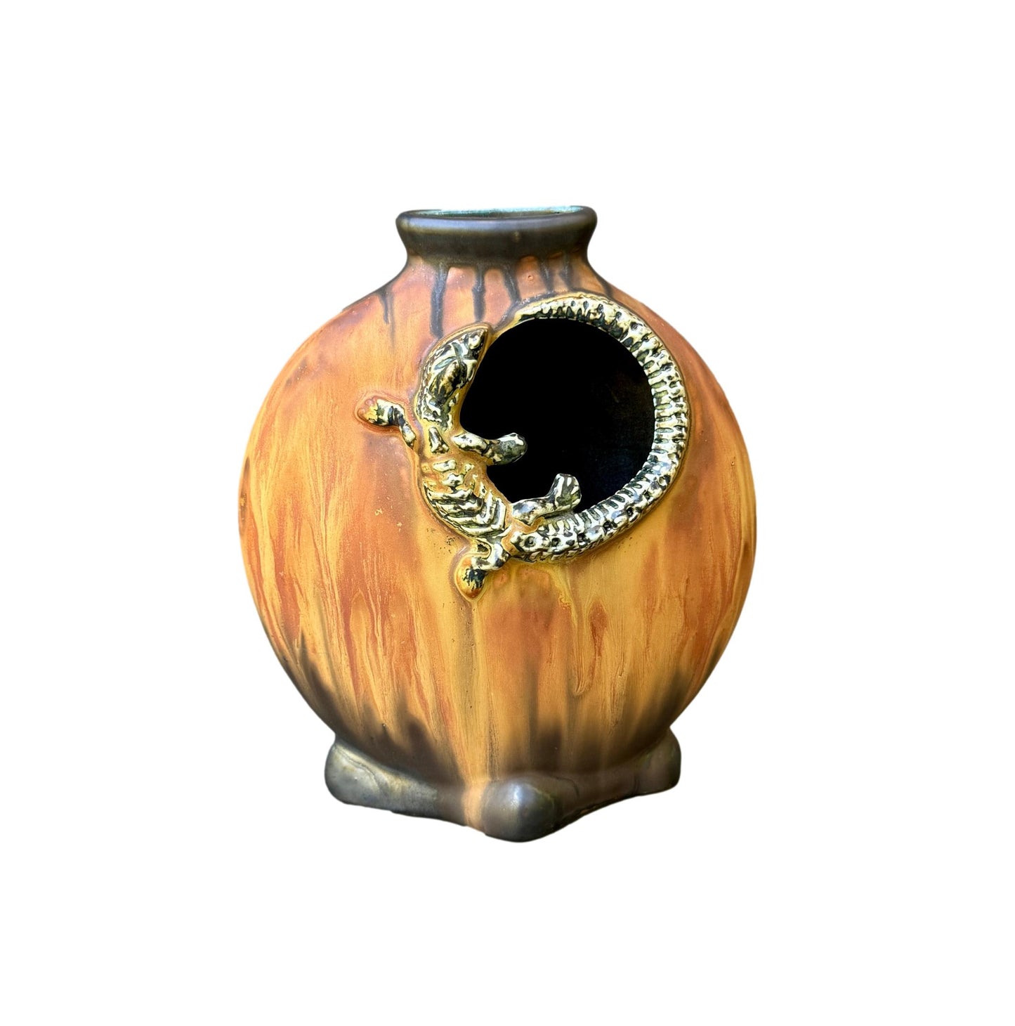 Vintage 1920 Gilbert Méténier Stoneware Vase Art Nouveau & Deco