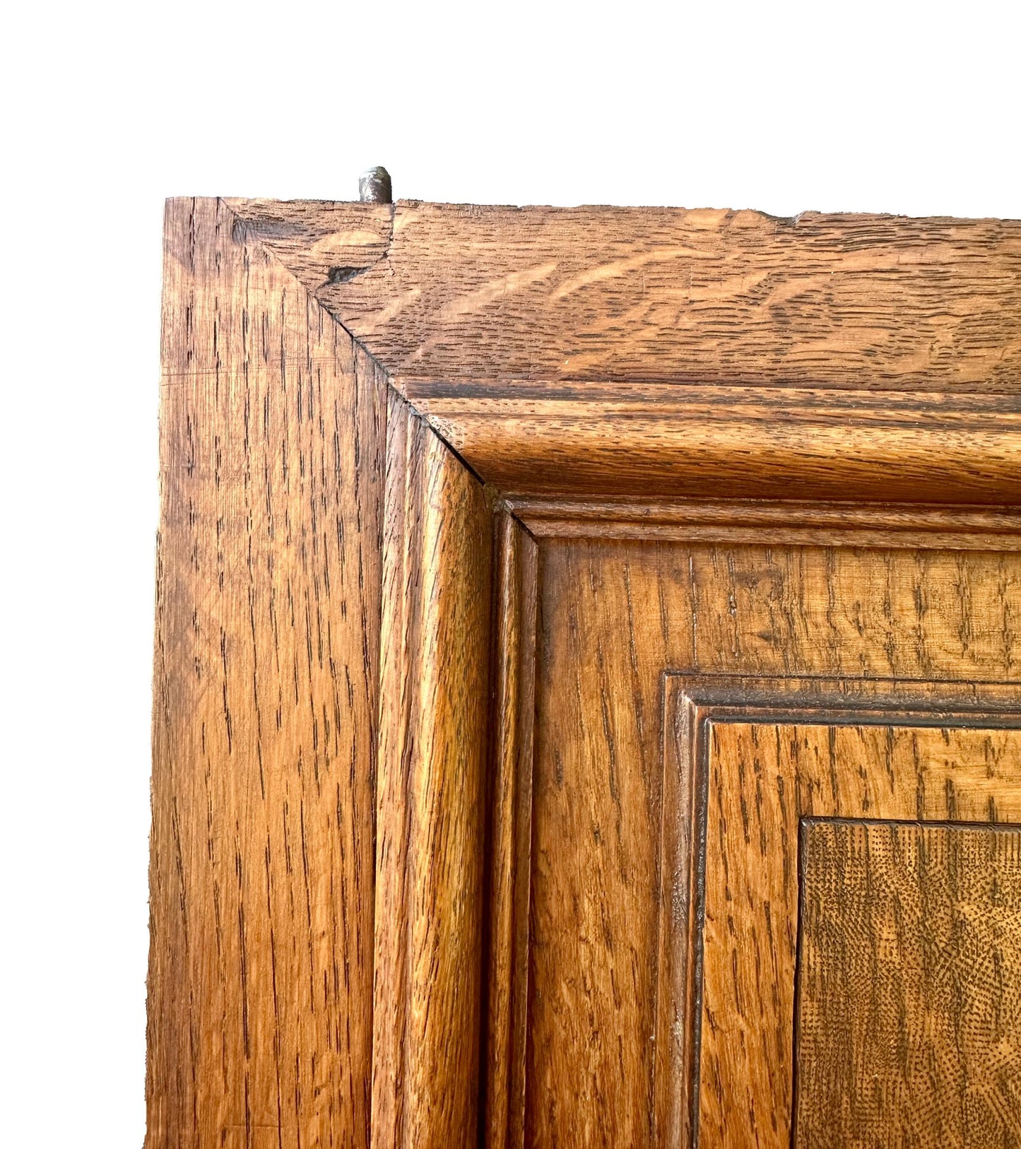 French antique carved oak wood door