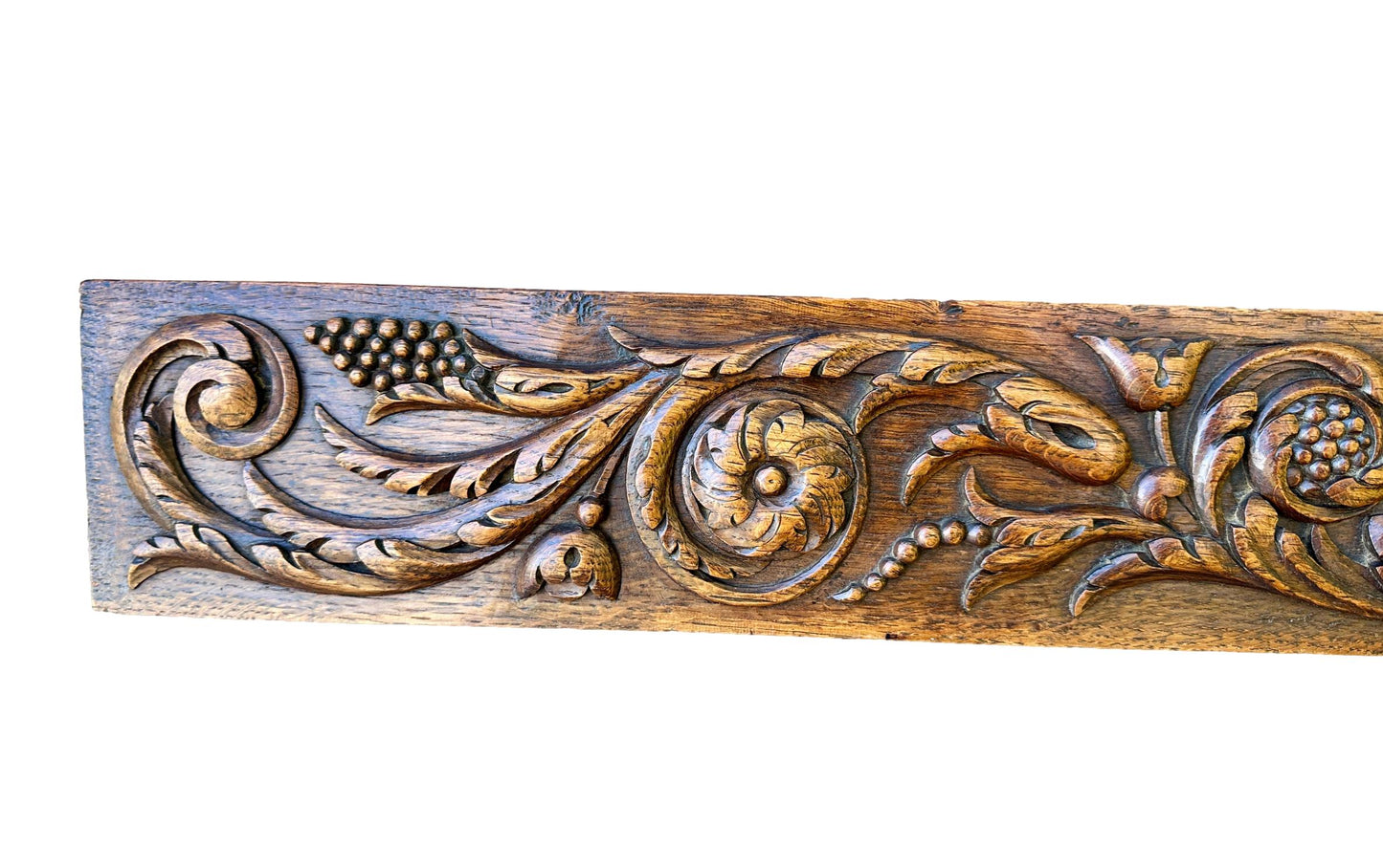 Large Antique French Carved Wood Pediment Panel