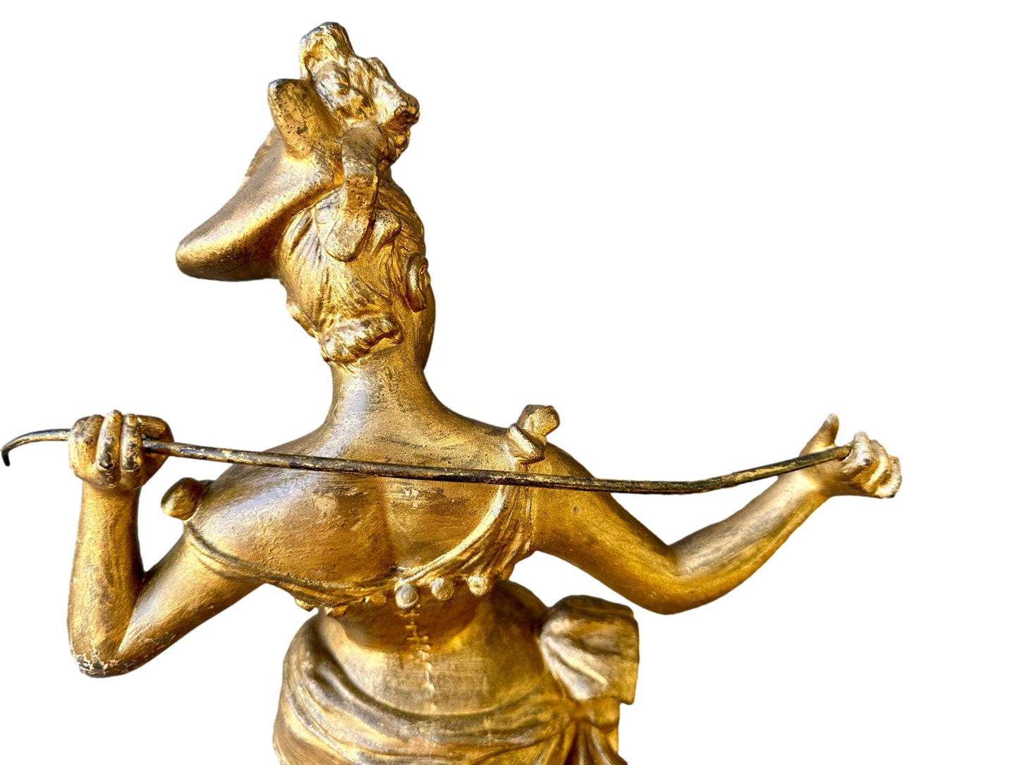 Large Antique Spelter Sculpture “L'Écuyère à la Badine” Van der Straeten, 1887