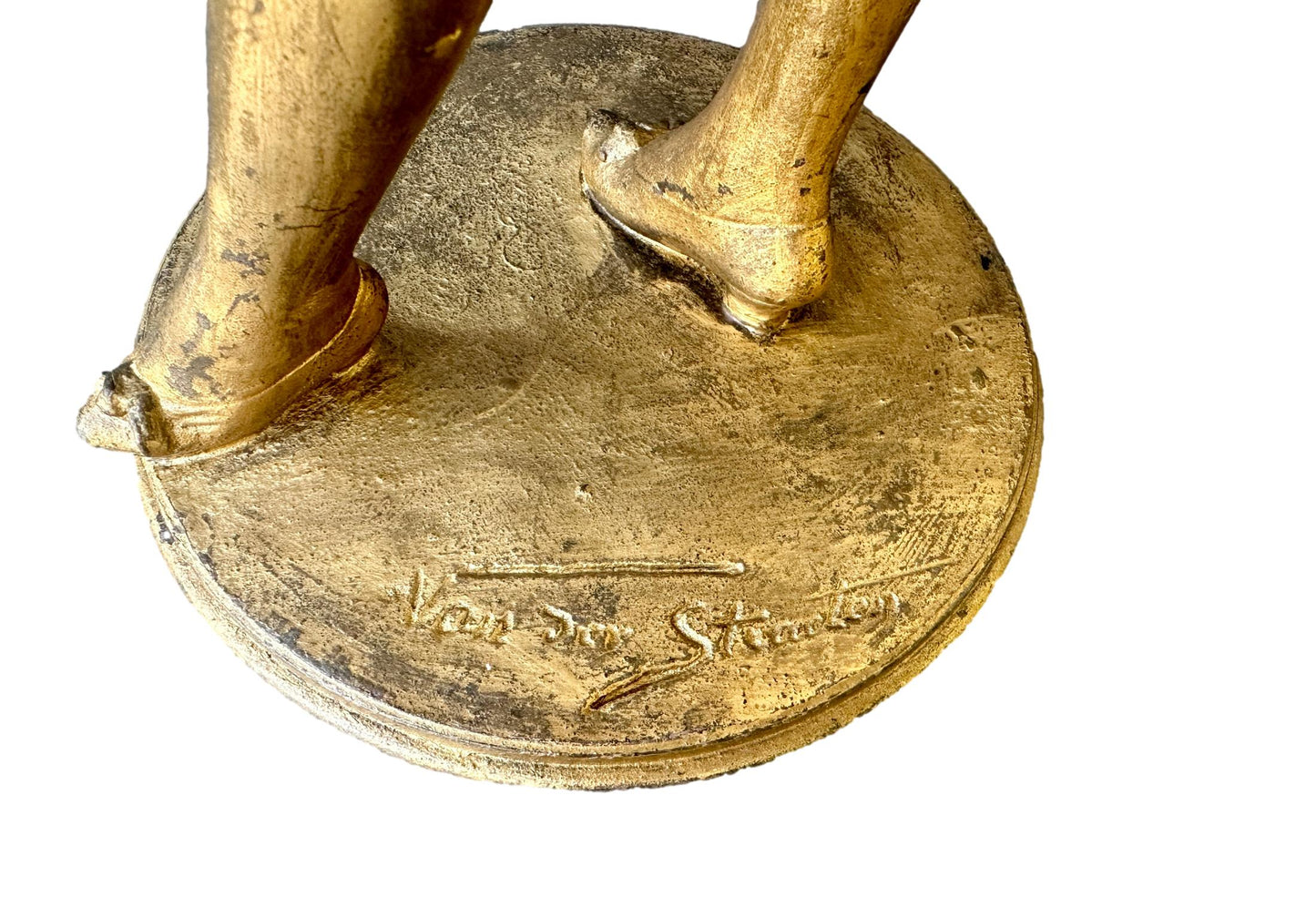 Large Antique Spelter Sculpture “L'Écuyère à la Badine” Van der Straeten, 1887
