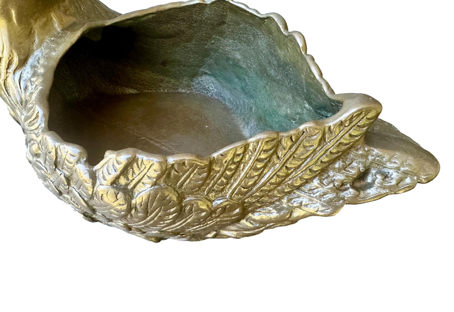 Antique French Bronze Planter, Figurative Swan, 1940s