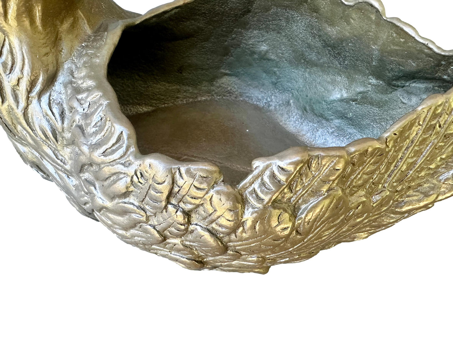 Antique French Bronze Planter, Figurative Swan, 1940s
