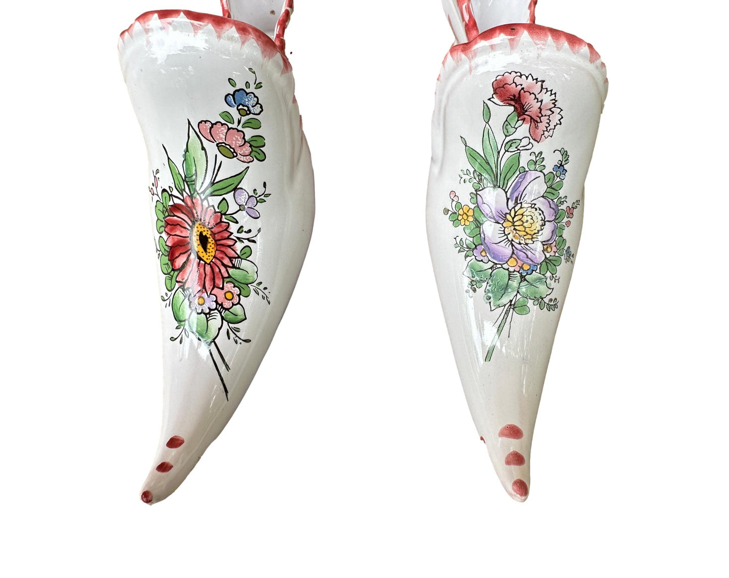 Faïencerie Art Angouleme LE RENOLEAU Pair Majolica Shoes