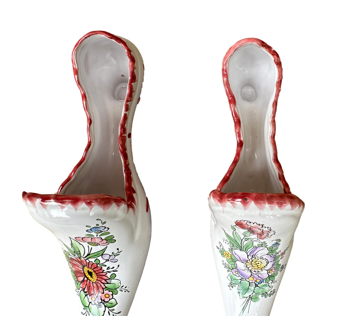 Faïencerie Art Angouleme LE RENOLEAU Pair Majolica Shoes