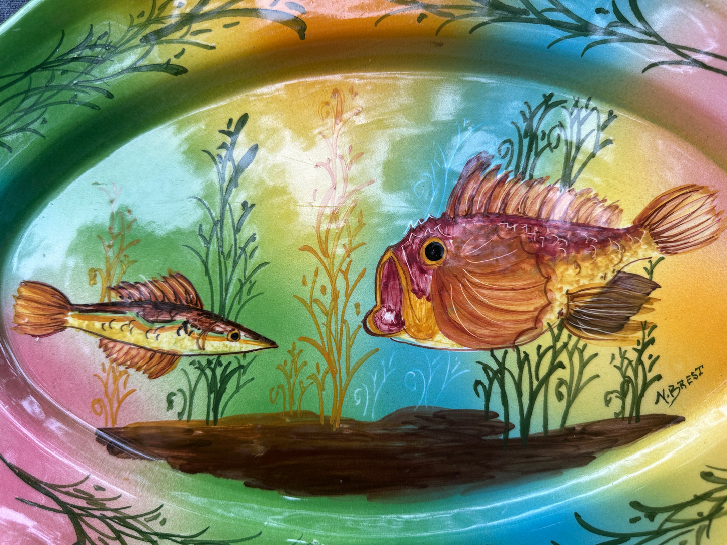 Saint Jean du Desert Antique fish dish