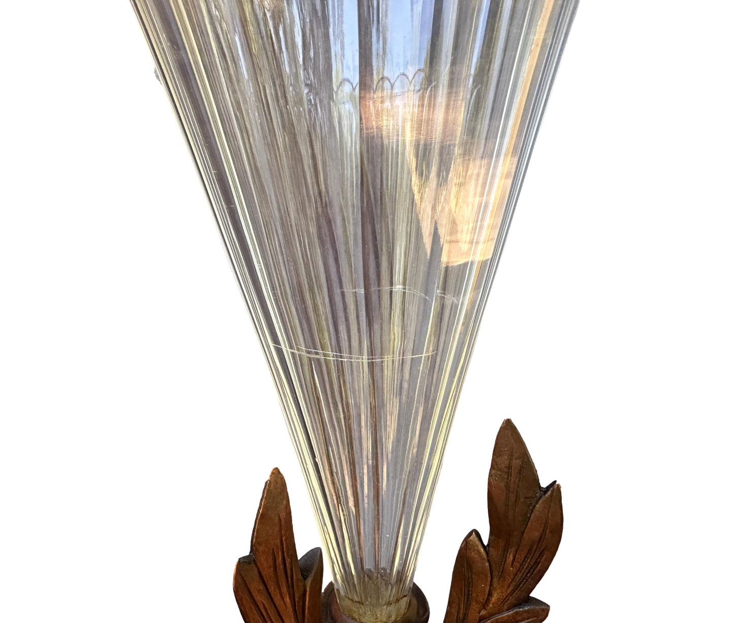 Antique Pair of black forest crystal vases 19th