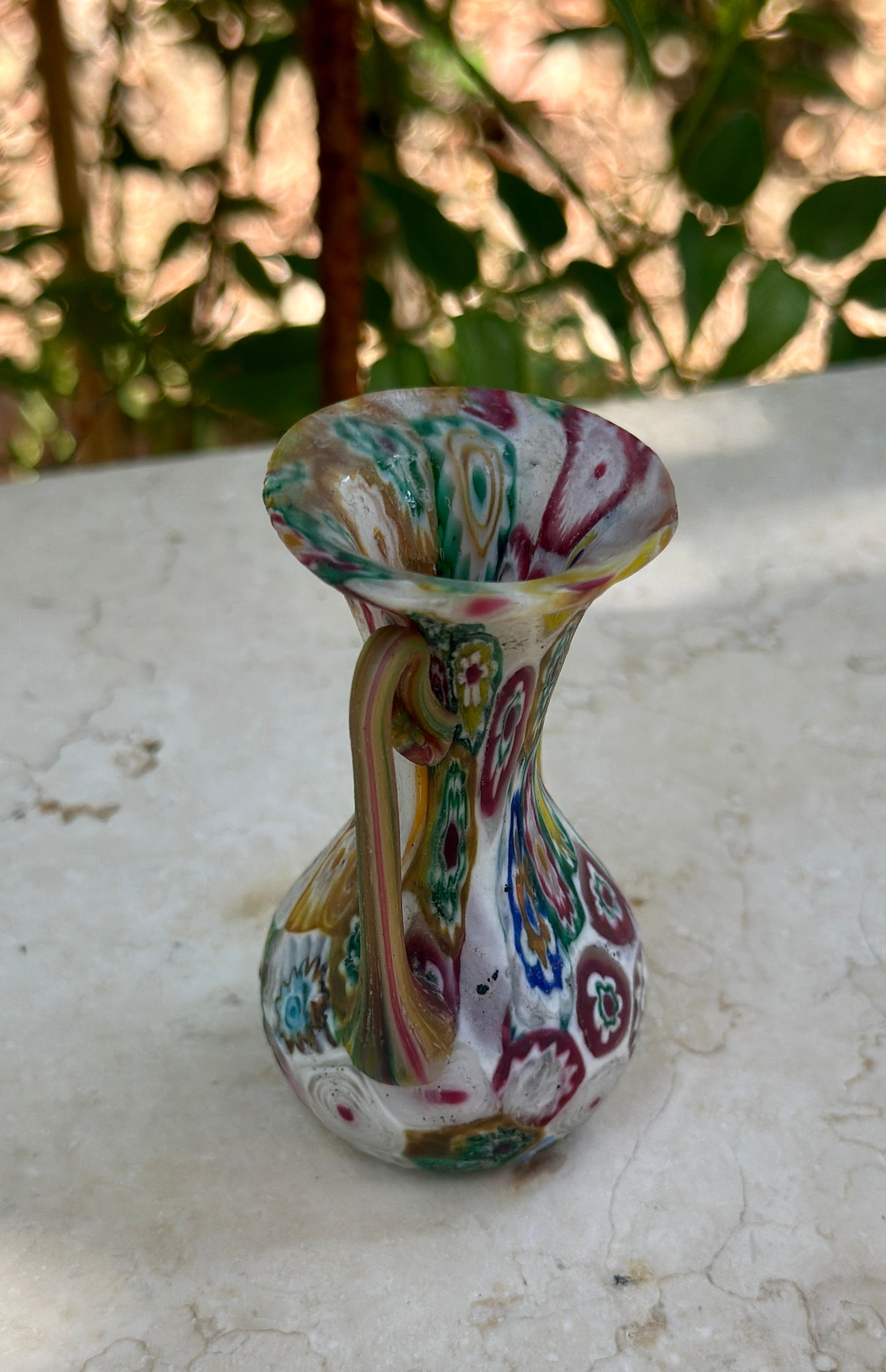 Vintage Murano Millefiori Vase – Hand Blown 1960s Art Glass