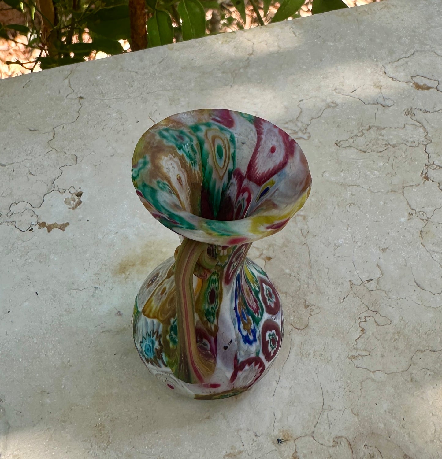 Vintage Murano Millefiori Vase – Hand Blown 1960s Art Glass