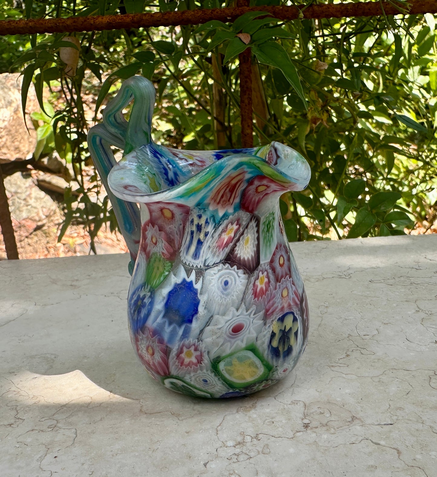 Vintage Murano Millefiori Mini Pitcher – 1960s Art Glass