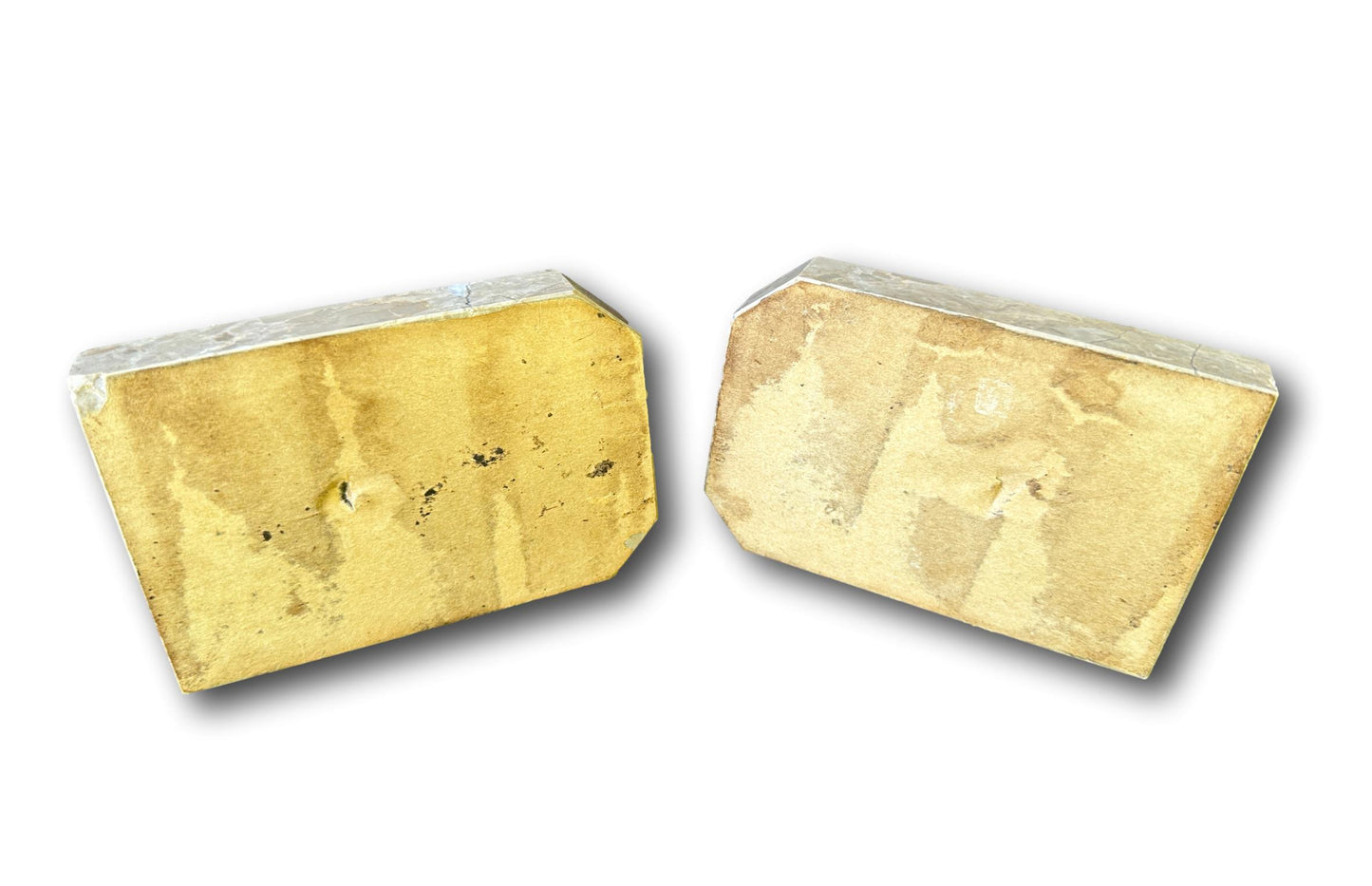 JAMAR Art Deco Pair of Panther Bookends on Marble