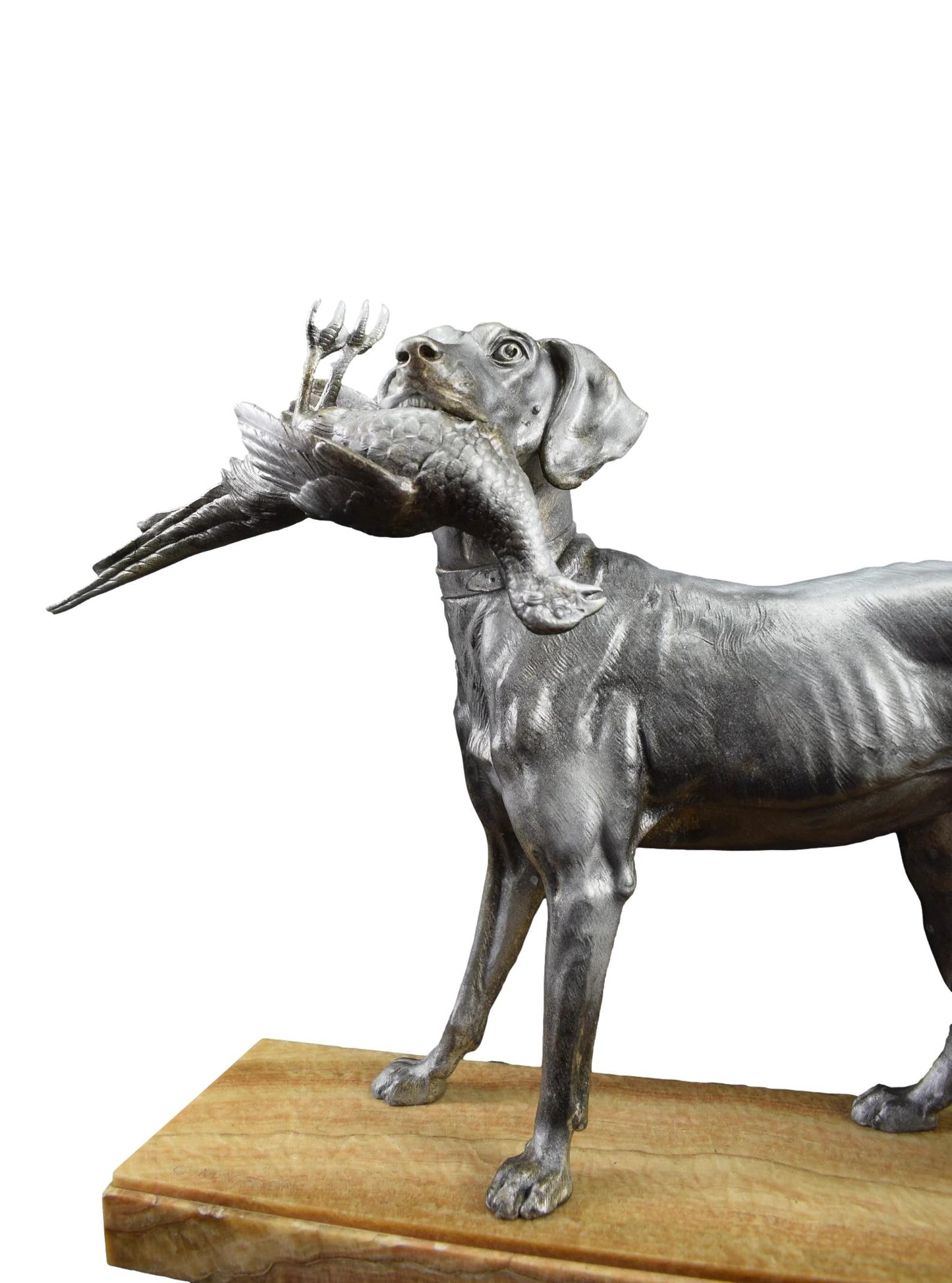 C.MASSON Large Sculpture Hunting Dog French