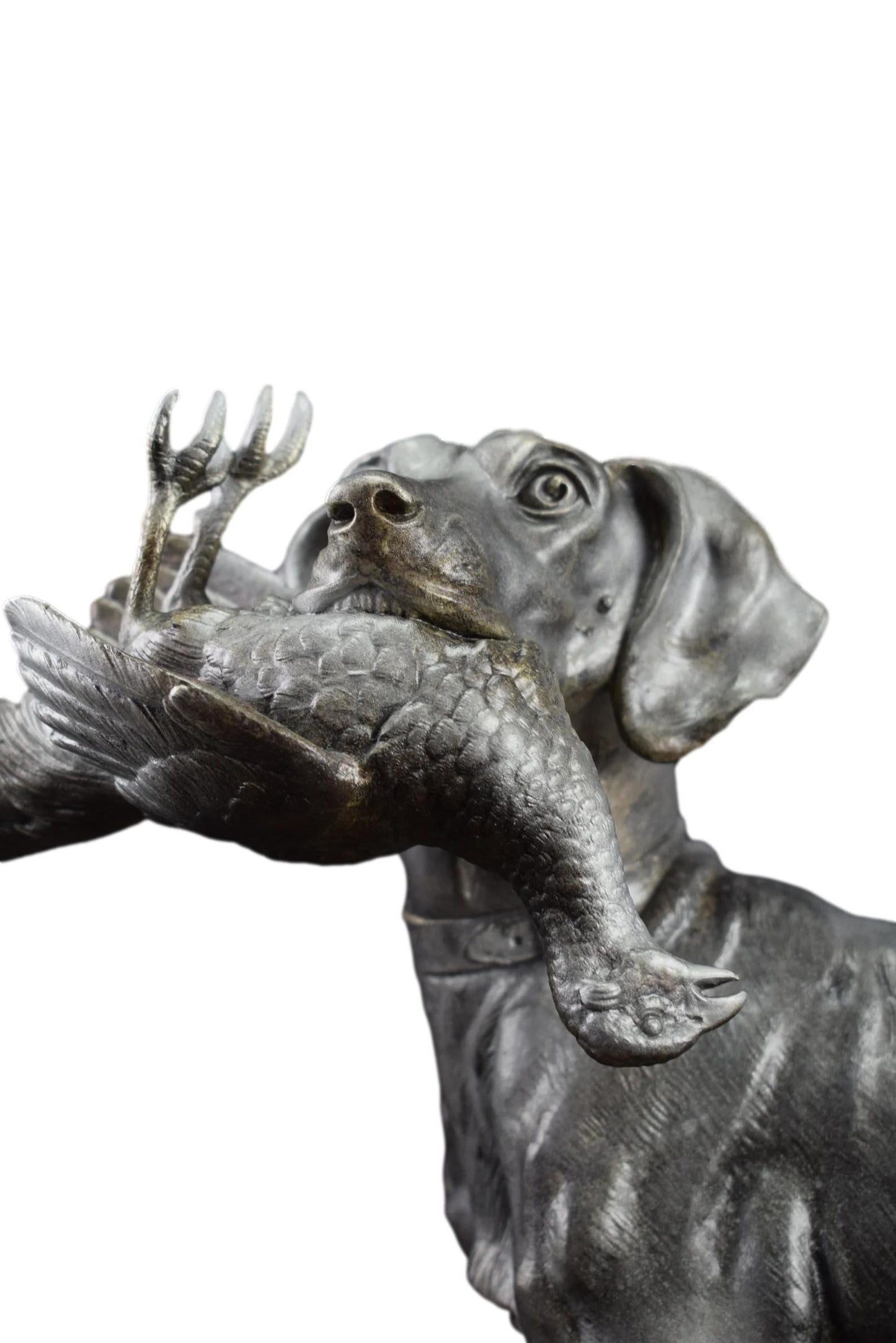 C.MASSON Large Sculpture Hunting Dog French