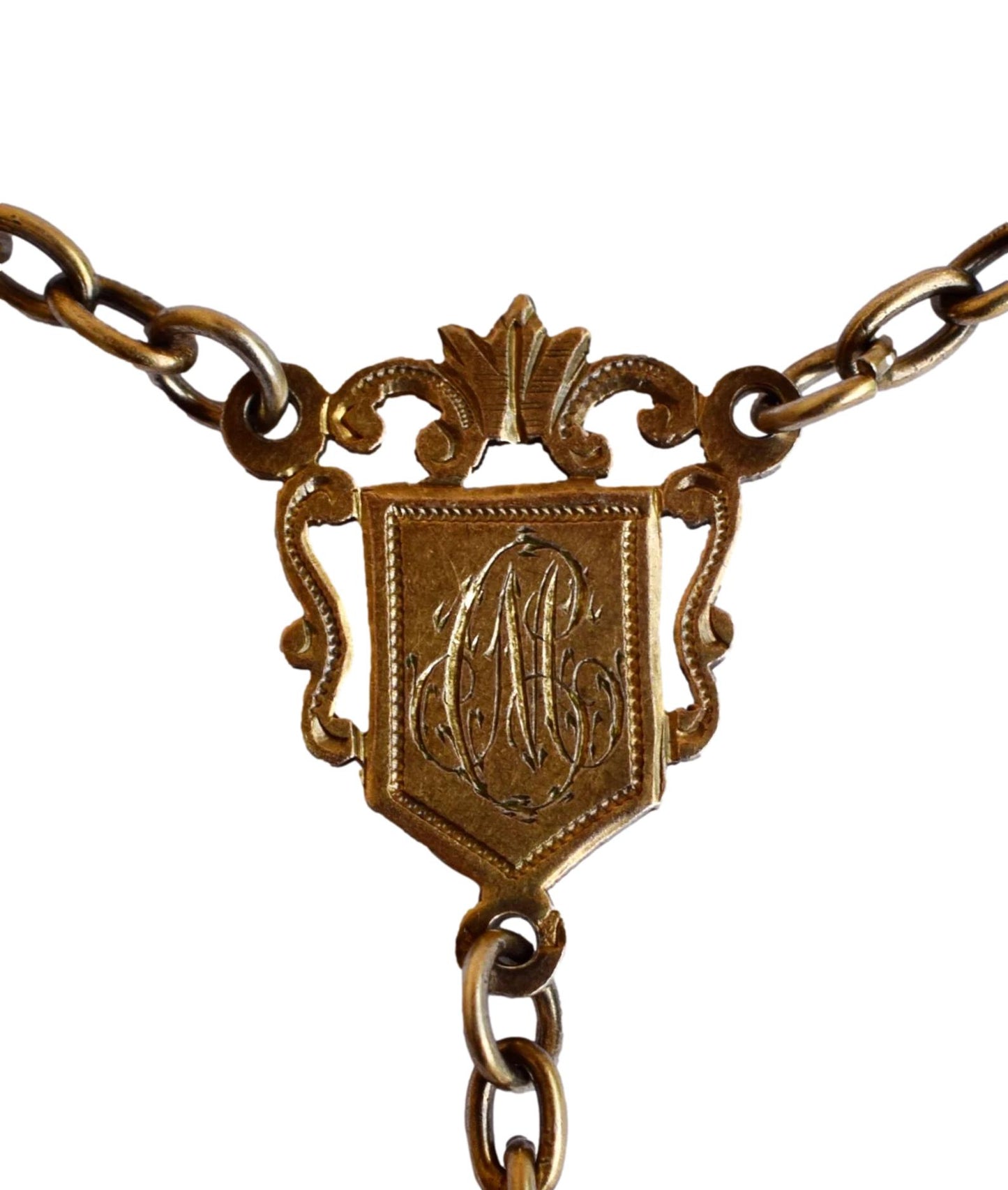 1890's Religious Glass Beads Sterling Silver Rosary