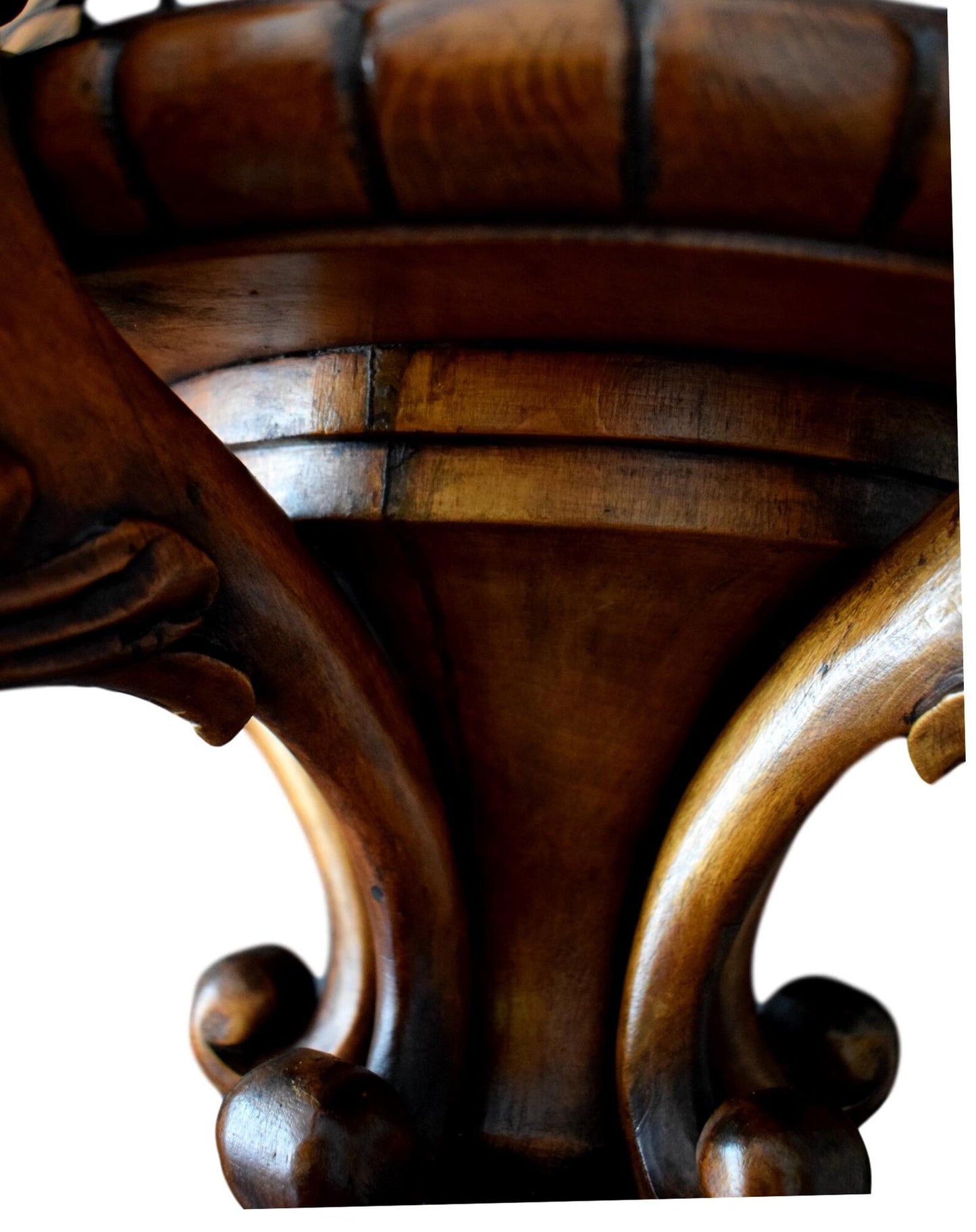 27" Antique Gothic Hand Carved Wood Chandelier Griffin