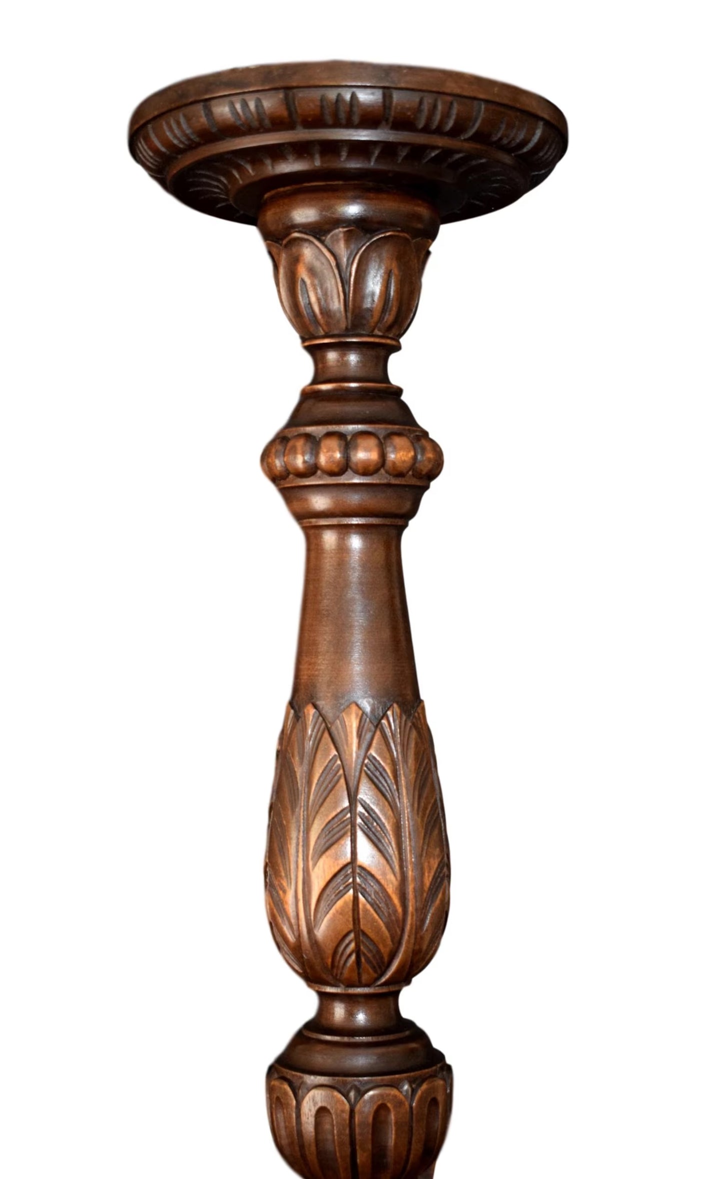 31" Antique Victorian Hand Carved Wood Chandelier
