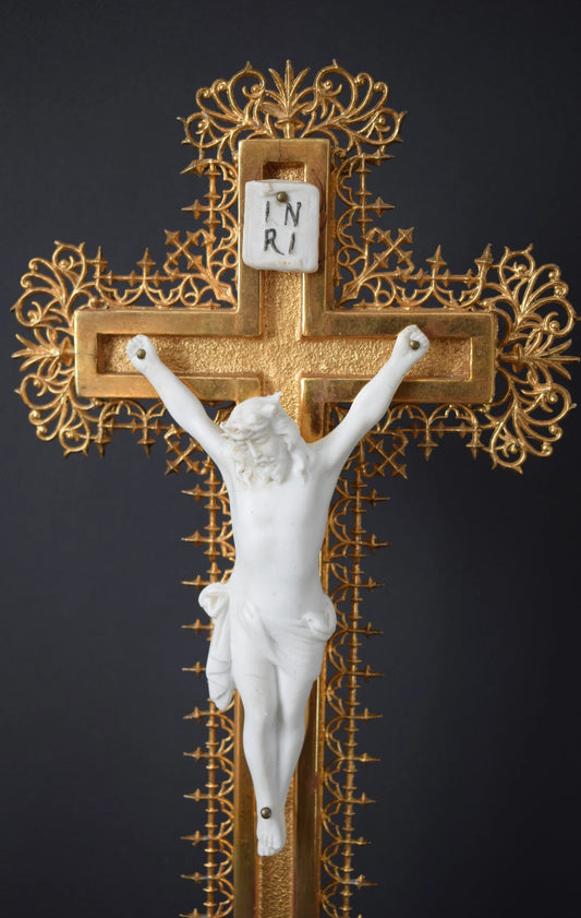 16" Antique Wooden Crucifix