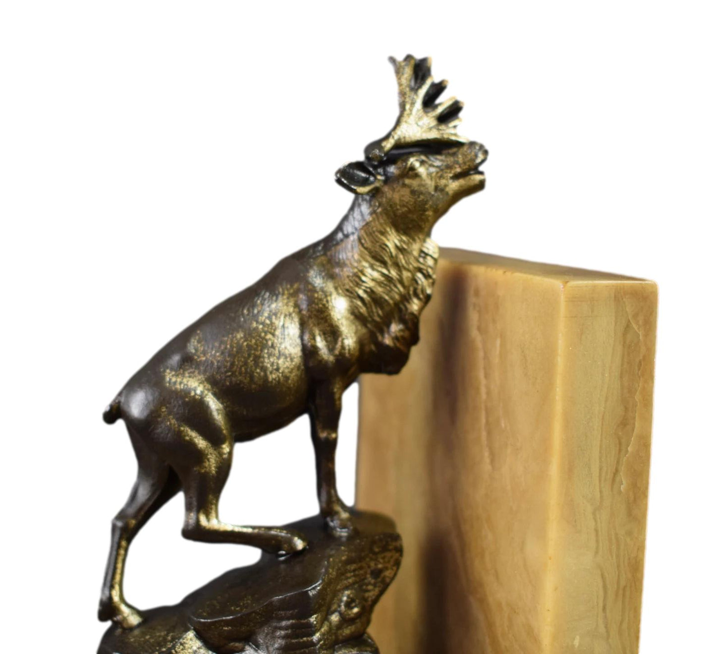 Art Deco Bookends Elks Signed