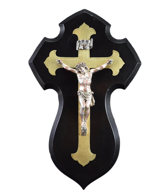 Wall Black Marble Cross Crucifix 19th