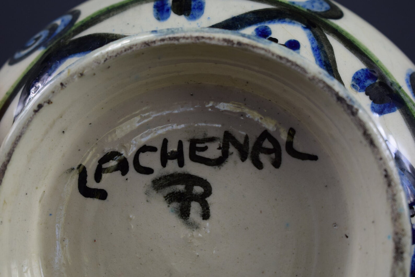 Raoul Lachenal French Ceramic Pitcher – Iznik Decor Signed Pottery