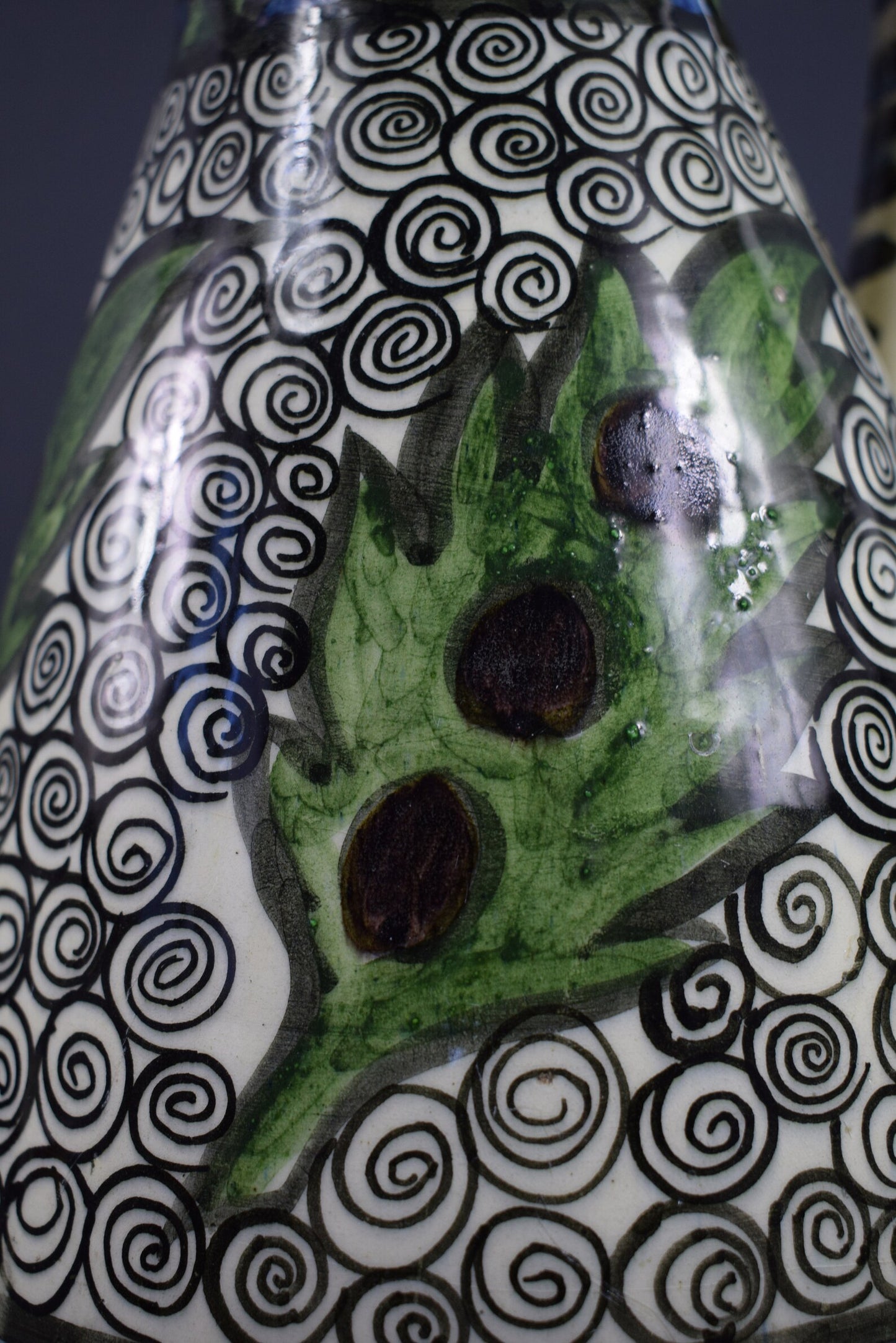 Raoul Lachenal French Ceramic Pitcher – Iznik Decor Signed Pottery