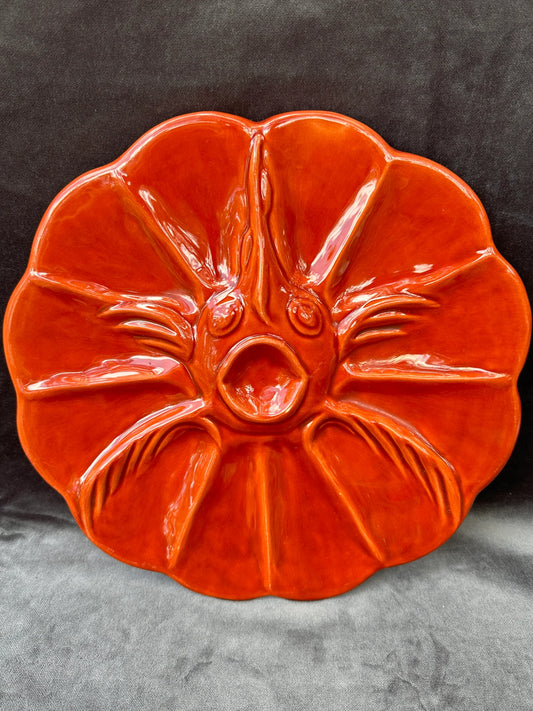 Vallauris Majolica Fish Oyster Platter