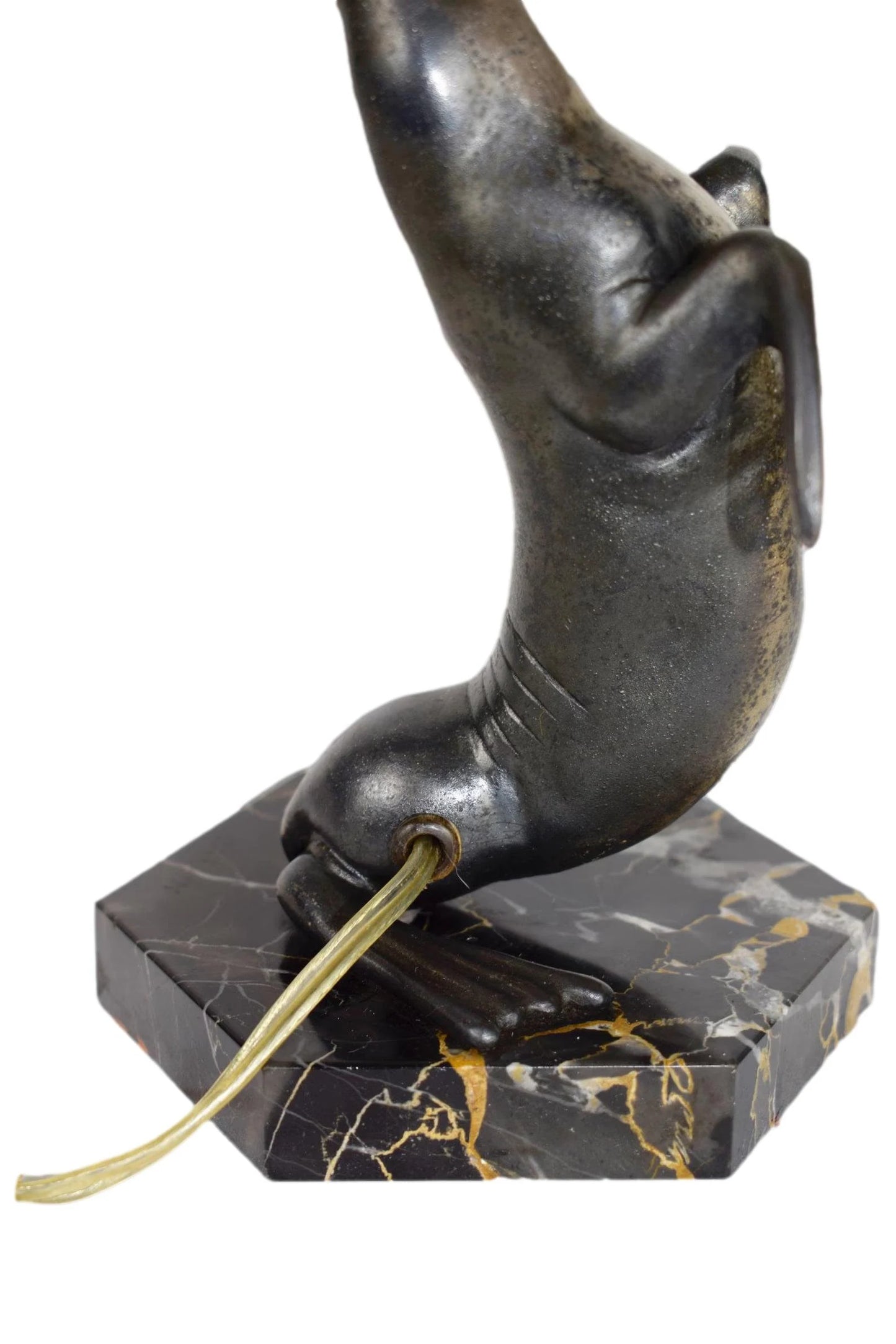 CARVIN Art Deco Sea Lion Marble Table Lamp