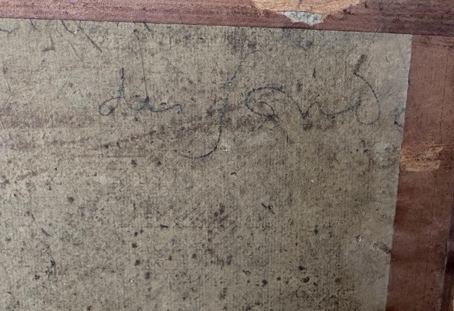 Art Deco Lion Painting Oil On Cardboard