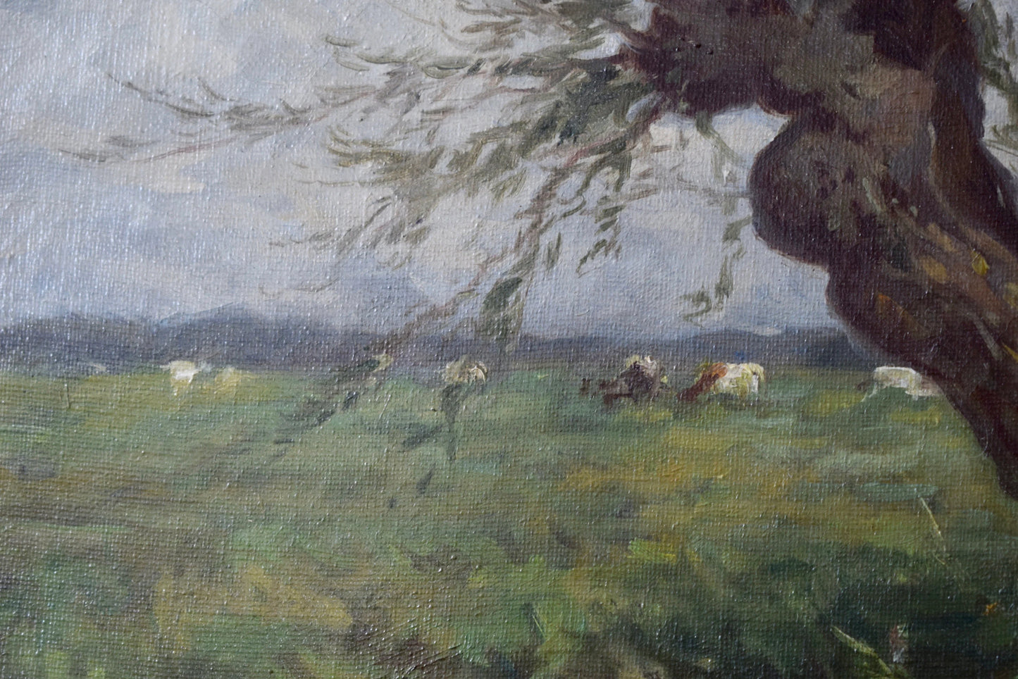CONSTANT ARTZ Antique Dutch Oil Painting Signed, Ducks in Landscape