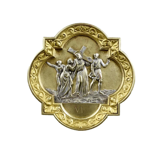 19th Century French Bronze Religious Plaque – Station VI