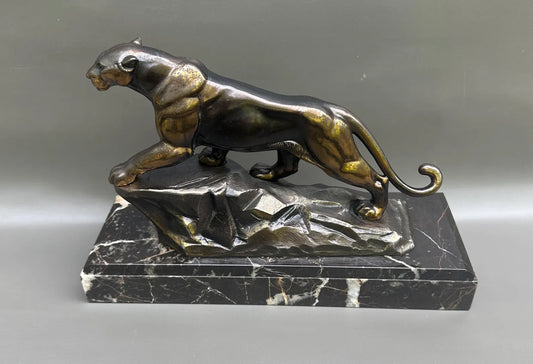 Art Deco Panther Sculpture, 1930s