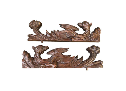 Architectural Pair Of Ornamental Furniture Wood