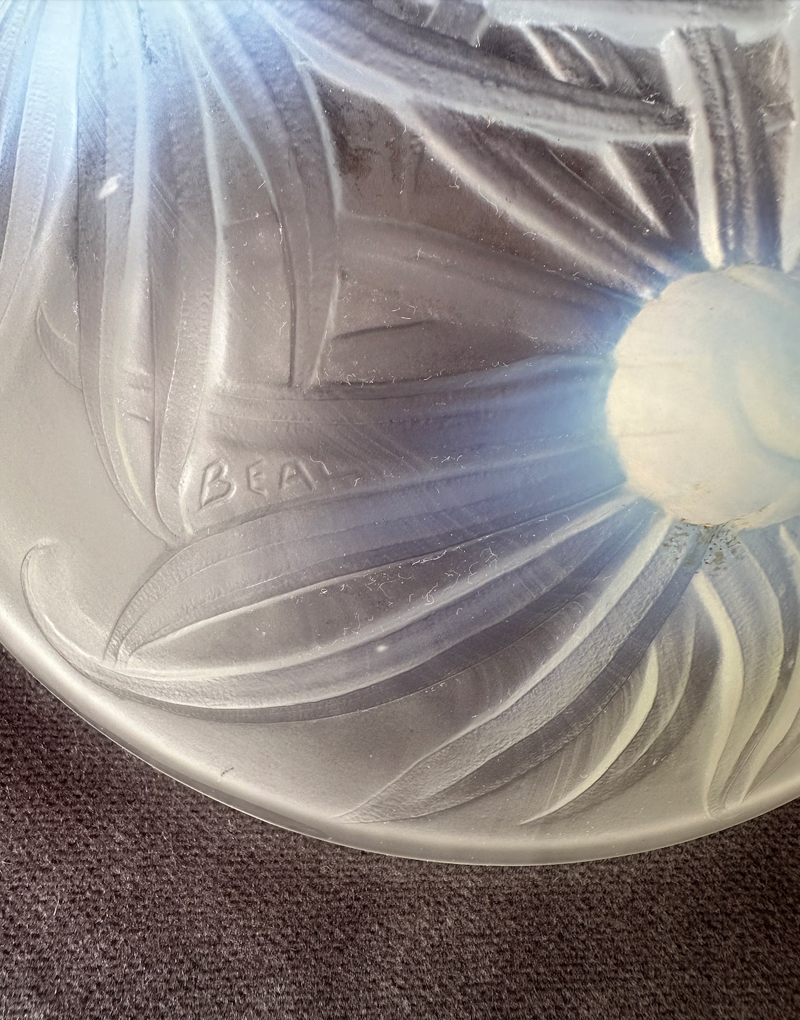 Art Deco French Glass Bowl Etling Beal