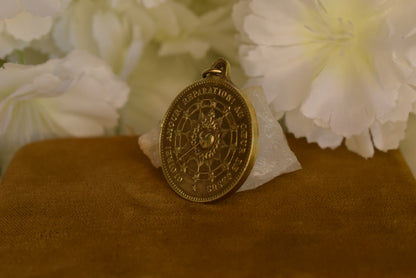 Antique Bronze Religious Medal ✦ Sacred Heart, Virgin Mary, St John & Mary Magdalene ✦ Pope Leo XIII ✦ Guard of Honor ✦ Signed Penin Lyon 19th C