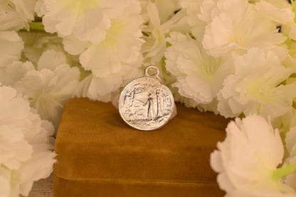 Antique French Joan of Arc Medal – Signed BARGAS – Silver-Plated Bronze – Late 19th / Early 20th Century