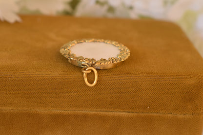 Antique Art Nouveau Vermeil Photo Locket – Gold-Plated Silver – Floral Design – Circa 1900