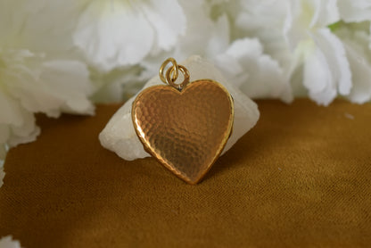 Antique French ORIA Gold Filled Heart Locket – Photo Locket – Clover Motif – Vintage Pendant