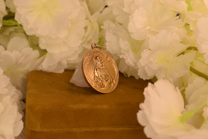 Antique 19th Century French Sacred Heart of Jesus Medal – Bronze – Signed Pénin-Poncet
