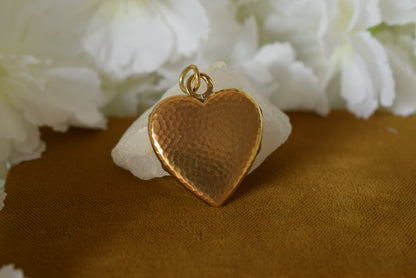 Antique French ORIA Gold Filled Heart Locket – Photo Locket – Clover Motif – Vintage Pendant