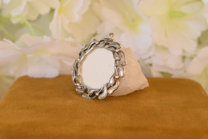 Antique Art Nouveau Solid Silver Photo Locket – Mistletoe Pendant – French Jewelry – Circa 1900