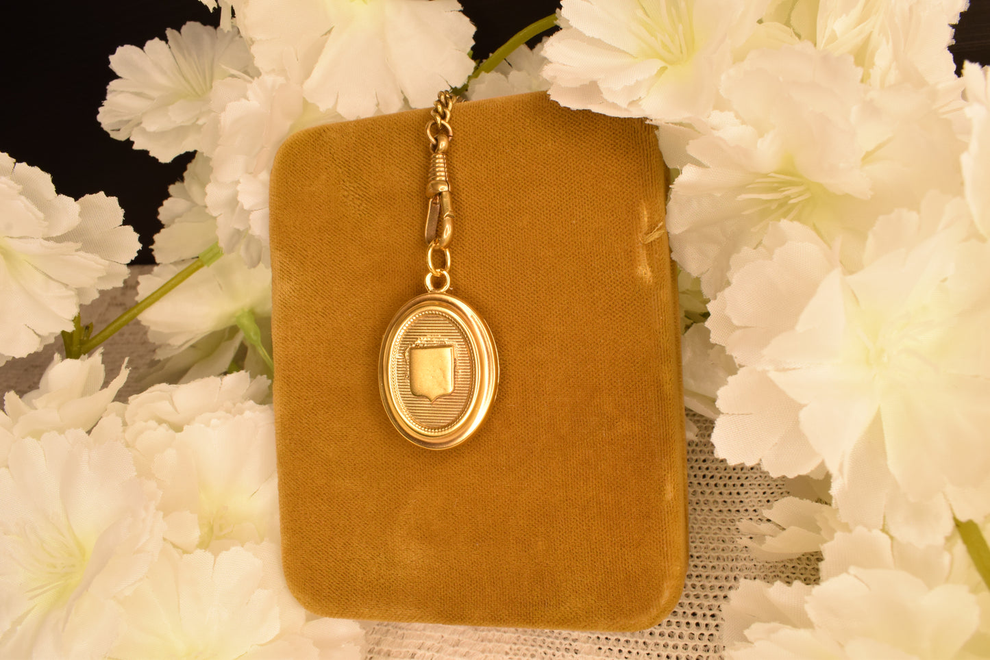 Antique 19th Century Gilt Brass Photo Locket Pendant, Oval Locket with Original Swivel Glass, Victorian Collectible Jewelry