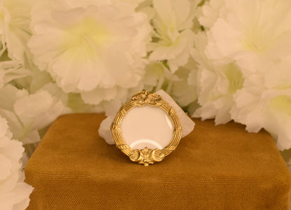 Beautiful Antique French Photo Locket Pendant – Circa 1900 – Gilt Brass