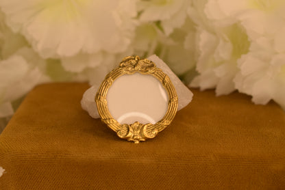 Beautiful Antique French Photo Locket Pendant – Circa 1900 – Gilt Brass