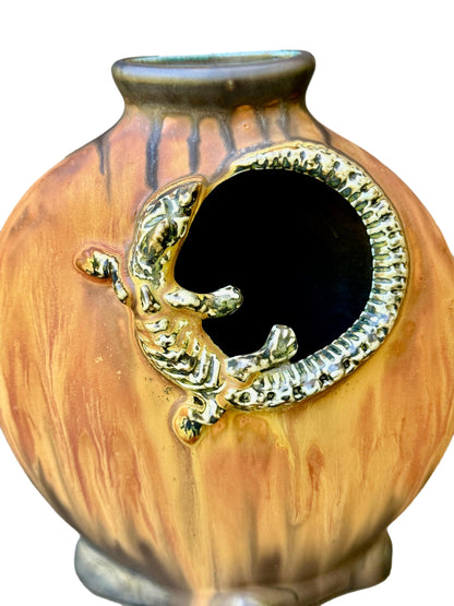 Vintage 1920 Gilbert Méténier Stoneware Vase Art Nouveau & Deco