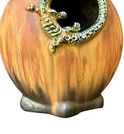 Vintage 1920 Gilbert Méténier Stoneware Vase Art Nouveau & Deco