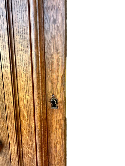 French antique carved oak wood door